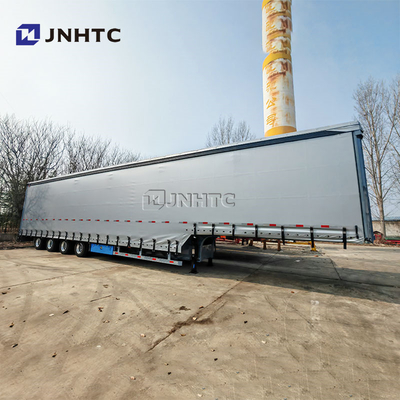 4 eixos 40FT Side Curtain Trailer com 60tons para bebidas e carga Side Curtain Trailer com lonas