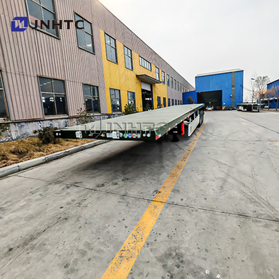 3 eixos 40 toneladas Semi-remolque de piso plano 20ft 40ft Containers
