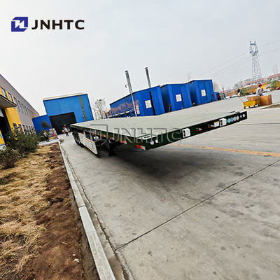 3 eixos 40 toneladas Semi-remolque de piso plano 20ft 40ft Containers