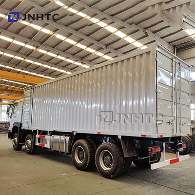25Ton Howo Camião 8*4 Van Camiões Diesel Transmissão manual Containers espessados Caixas Camiões de carga