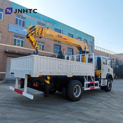 Howo Mini 4*4 6 Wheeler Double Row Cab Cargo Truck com Telescópica Boom Crane Truck