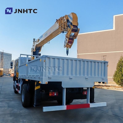 Howo Mini 4*4 6 Wheeler Double Row Cab Cargo Truck com Telescópica Boom Crane Truck