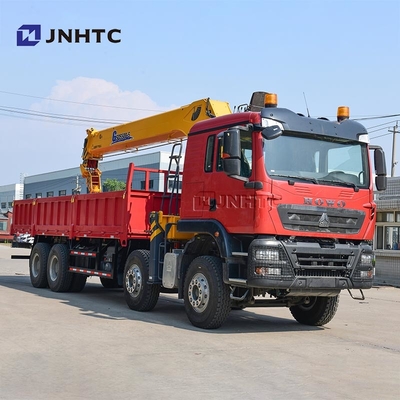 Howo TX Cargo Truck Montado Guindaste 8x4 de 12 a 20 toneladas Guindaste de braço reto