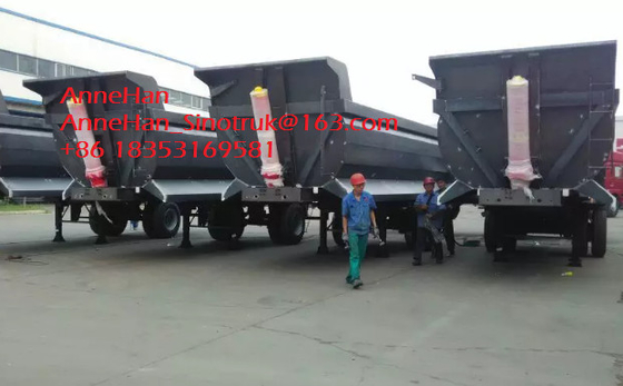 Sinotruk Cimc reboque da descarga de 3 eixos, semi caminhão de reboque para a capacidade de carga 40 50 60T