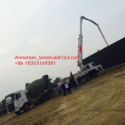 Equipamento de bombeamento concreto de Sinotruk da durabilidade alta com os braços de 53 medidores