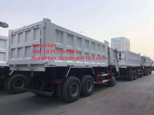 Caminhão basculante resistente branco de Sinotruk Howo7 da cor, veículo com rodas 10 20 de 6x4 toneladas de caminhão de caminhão basculante