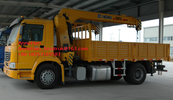 O guindaste de Sinotruk Howo 4x2 montou o caminhão, guindaste telescópico de 5-10 toneladas do crescimento de Xcmg