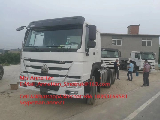 o caminhão 6x4 10 do trator de 420hp Sinotruk Howo7 roda a cabine HW76 para o reboque 50T