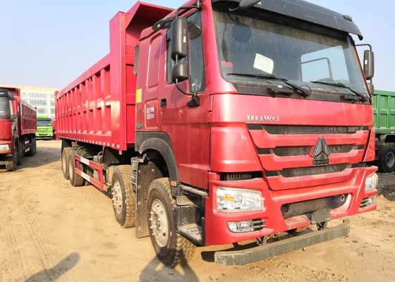 Equipamento resistente do caminhão basculante 6x4 de HOWO com o caminhão basculante internacional da cor 371hp vermelha