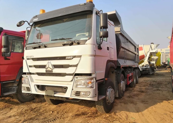 8x4 40 roda conduzida de Ton Heavy Duty Dump Truck Howo 12 para a cor branca da carga 30 cúbica