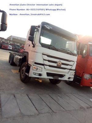 10 cabine do Euro 2 LHD 6X4 336HP HW76 do chassi do caminhão da carga dos pneus SINOTRUK HOWO