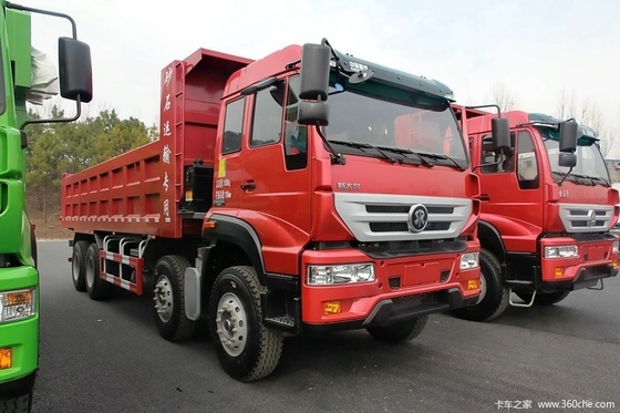 Special do caminhão de caminhão basculante da areia de SINOTRUK SWZ 8x4 nos eixos dianteiros vermelhos de cor HF12 para de 55 toneladas