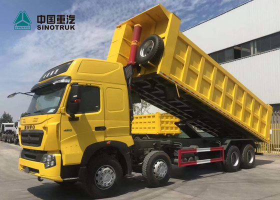 Amarelo do caminhão basculante de 420HP 8X4 29CBM T7H Sinotruk Howo