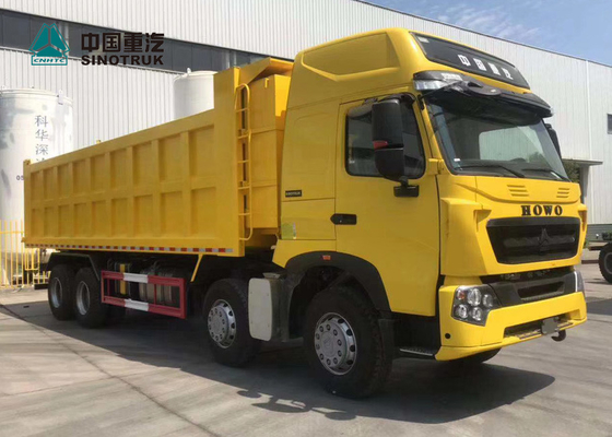 Amarelo do caminhão basculante de 420HP 8X4 29CBM T7H Sinotruk Howo