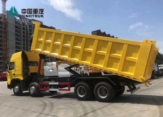 Amarelo do caminhão basculante de 420HP 8X4 29CBM T7H Sinotruk Howo