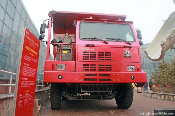 371HP fora do caminhão da estrada, caminhões de caminhão basculante resistentes da cor amarela 70 toneladas de carga