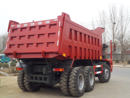 Mineração de 60 toneladas do caminhão basculante resistente vermelho do caminhão basculante de Sinotruk 6x4 Rc com chassi de Hova