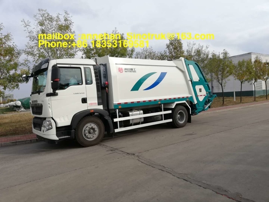 movimentação Euro2 da mão esquerda do caminhão 290hp 336hp da recolha de lixo de 4x2 12m3 Sinotruk Howo7
