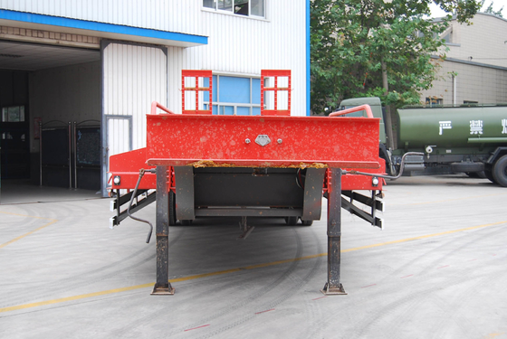 3 reboques resistentes de Lowbed dos eixos semi com 2 pés, do leito reboque semi