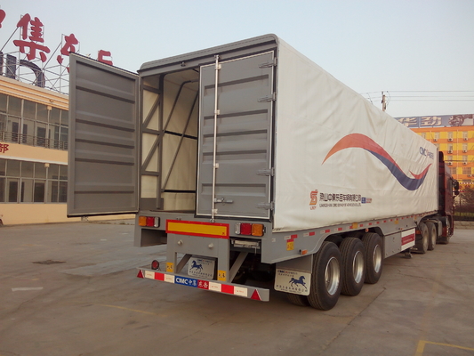 Carga útil máxima de 40 toneladas 12000*2500*3600mm dos reboques de Aço Caixa Van Resistente Semi