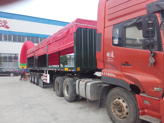 Carga útil máxima de 40 toneladas 12000*2500*3600mm dos reboques de Aço Caixa Van Resistente Semi