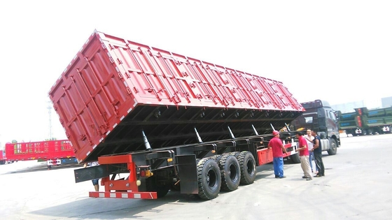 capacidade 80T que despeja o conjunto completo do reboque do leito do caminhão basculante semi de sistema hidráulico de Hyva