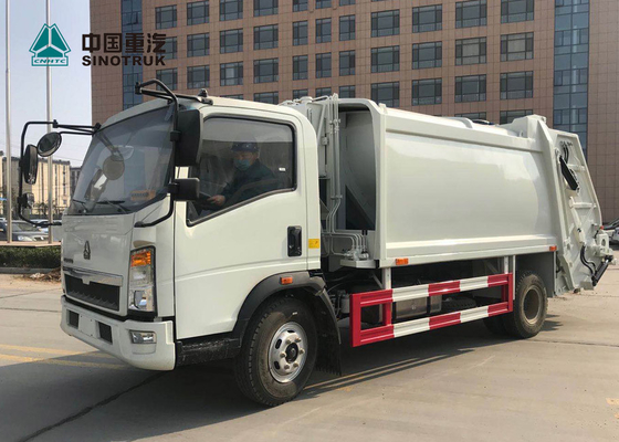Euro do caminhão de lixo do estojo compacto de Sinotruk Howo 4x2 3 120hp 9cbm sem dorminhoco