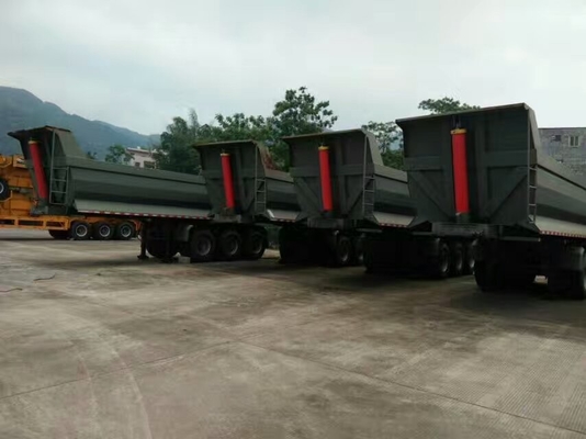 Reboque da descarga de Sinotruk Howo 40-60t semi com tampa superior do protetor lateral e da abertura elétrica