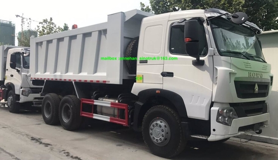 tipo de levantamento dianteiro Conatiner do caminhão basculante 20m3 U da roda de 6x4 A7 Sinotruk 10 para a carga 40-50t