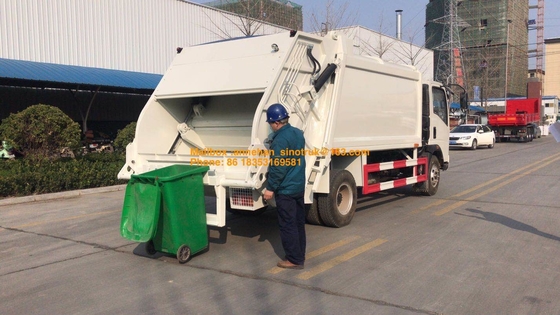 caminhão de lixo do compressor dos pneus 4x2 6 de Sinotruk Howo7 8M3-10M3
