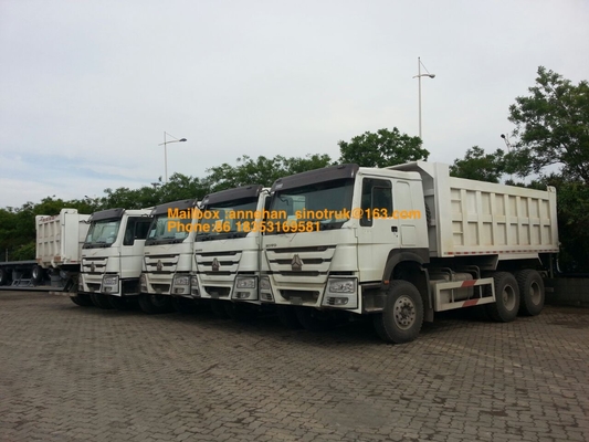 Gana 6x4 10 roda o caminhão de caminhão basculante de levantamento meados de resistente LHD do caminhão basculante 20M3