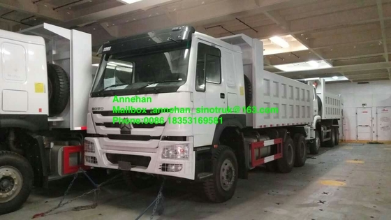 371hp 10 caminhão basculante resistente das rodas 6x4 com movimentação da mão esquerda
