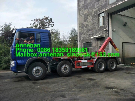 Caminhão do compressor do lixo de Sinotruk Howo7 6x4 Euro2 do braço de gancho