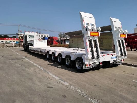 Q235 reboques resistentes da baixa cama do aço 100T semi na suspensão mecânica