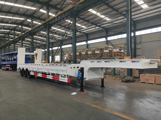 Q235 reboques resistentes da baixa cama do aço 100T semi na suspensão mecânica