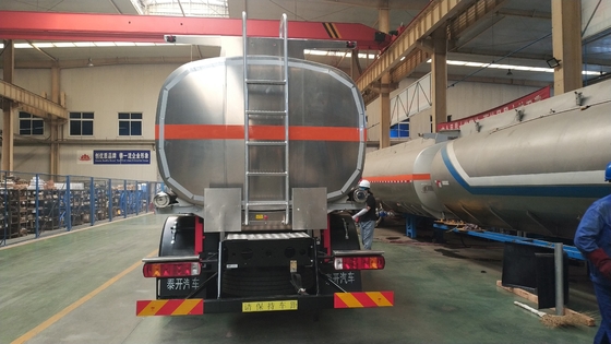 3 reboque resistente do tanque de óleo dos reboques 45000L da cor branca de Axle Aluminium semi