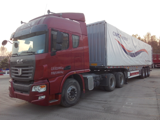 Carga útil máxima de 40 toneladas 12000*2500*3600mm dos reboques de Aço Caixa Van Resistente Semi