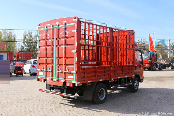 6 caminhão leve de 12 toneladas de Wheeler Cargo Truck Sinotruk HOWO com cor vermelha