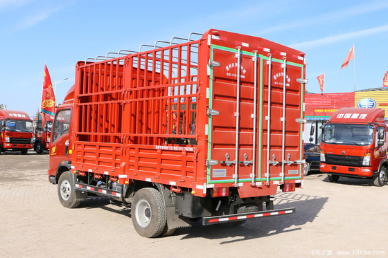 6 caminhão leve de 12 toneladas de Wheeler Cargo Truck Sinotruk HOWO com cor vermelha