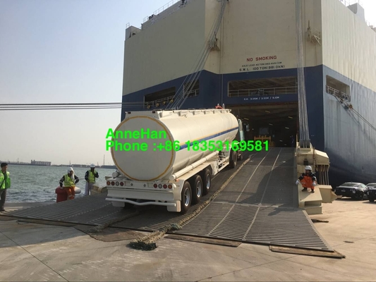reboque do tanque do fuel-óleo dos eixos 60T 3 com o pneu 12.00R20