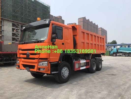 Caminhão basculante resistente alaranjado de 6x4 371hp 20M3 com 10 pneumáticos