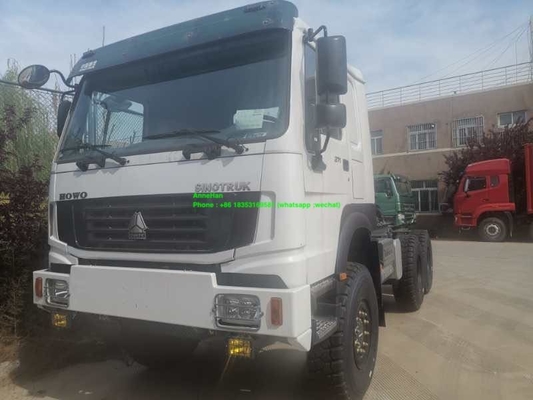 Caminhão do trator do branco 371hp 6x6 Howo 7 do pino mestre 90#