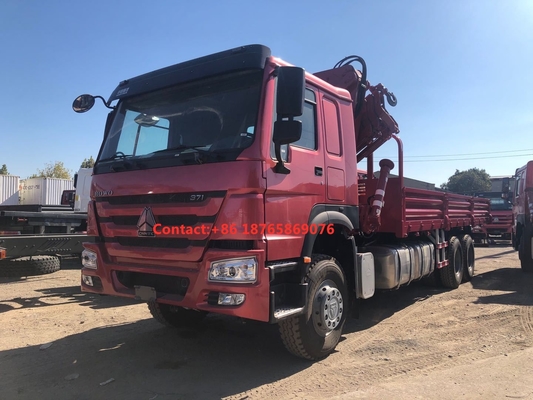 o caminhão pesado 12T da carga de 450hp 6*4 que encurta o crescimento montou o guindaste