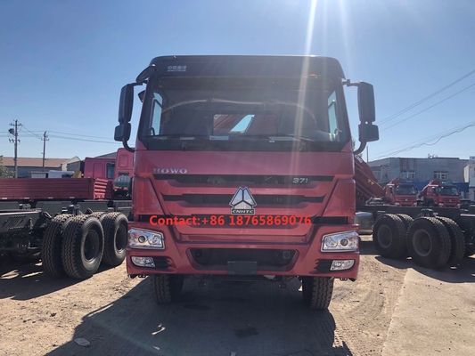 o caminhão pesado 12T da carga de 450hp 6*4 que encurta o crescimento montou o guindaste