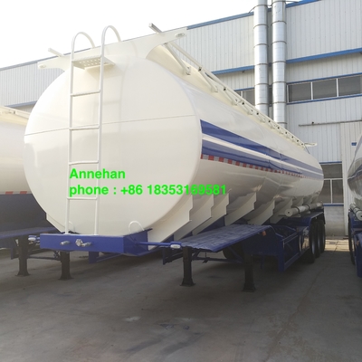 Os eixos de Q235 50000L 3 lubrificam o reboque do tanque com duas tubulações