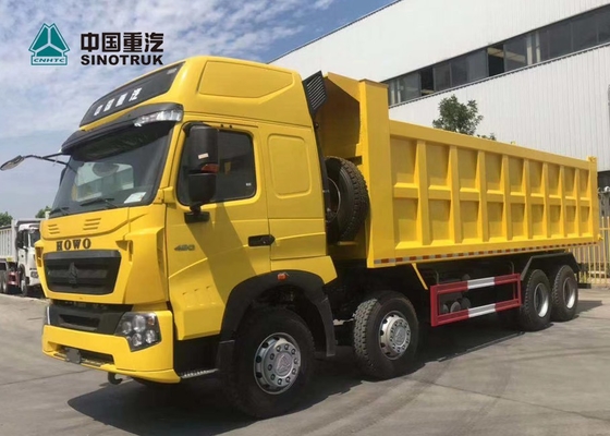 Amarelo do caminhão basculante de 420HP 8X4 29CBM T7H Sinotruk Howo