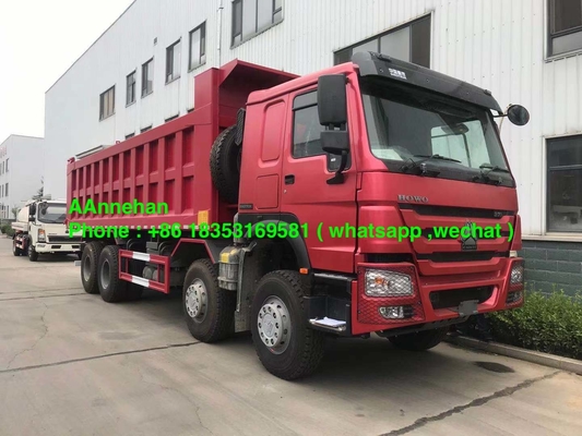 Howo vermelho 7 rodas 20M3 40T do caminhão basculante 10 de Sinotruk Howo 6x4