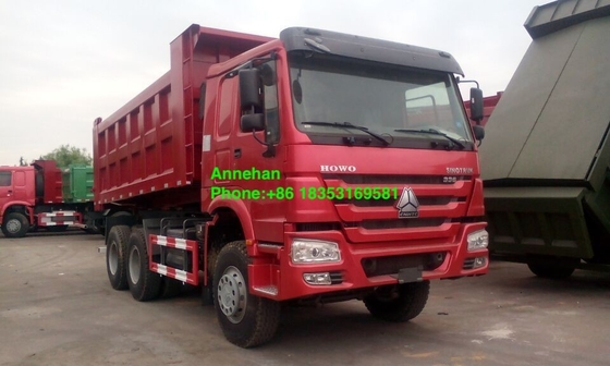 Howo vermelho 7 rodas 20M3 40T do caminhão basculante 10 de Sinotruk Howo 6x4