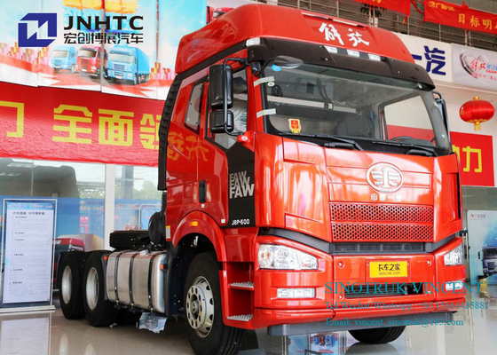 Caminhão do trator das rodas 350hp 10 6x4 do Euro 2 de Faw J6P com depósitos dobro