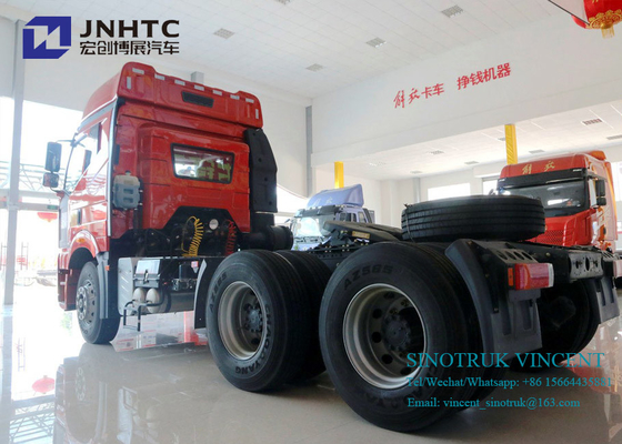 Caminhão do trator das rodas 350hp 10 6x4 do Euro 2 de Faw J6P com depósitos dobro